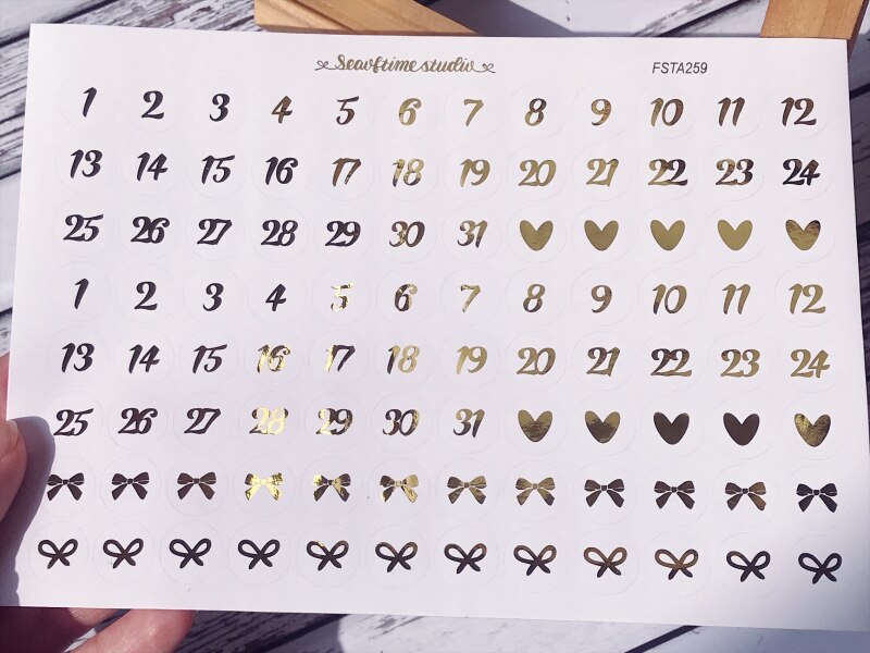 1pc Date number handbook sticker Decorative Statio... – Vicedeal
