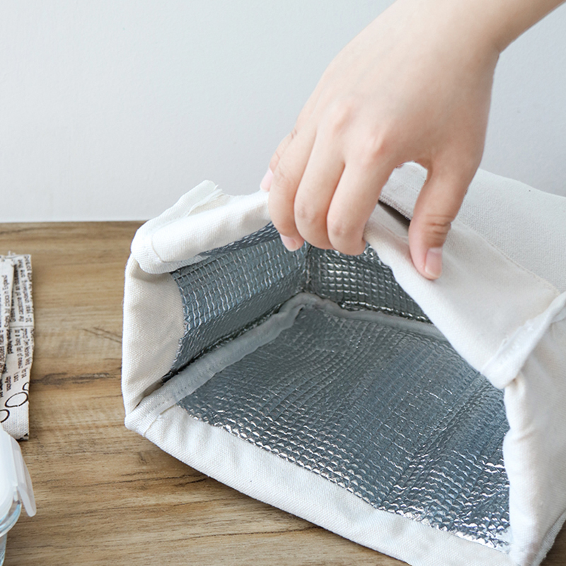 Ballet Geïsoleerde Canvas Picknick Lunch Tas Neutrale Geïsoleerde Folie Voedsel Opbergtas Draagbare Grote Capaciteit Tote Kids Lunch Tas