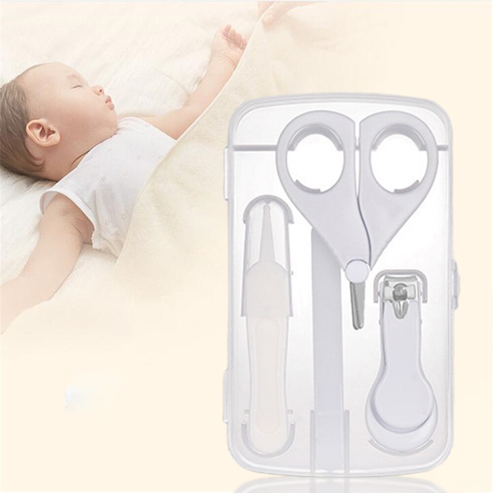 Pince de Booger de fichier de ciseaux de tondeuse ergonomique sûre pour le bébé -né ensemble de soins des ongles avec boîte de rangement toilettage outils de manucure