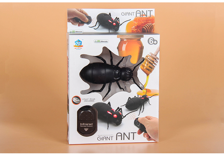 [Funny] Joke toy Remote control animal LED light RC insects Ant Cockroach Spider electronic pet robot model Prank toy Trick toy: Ant