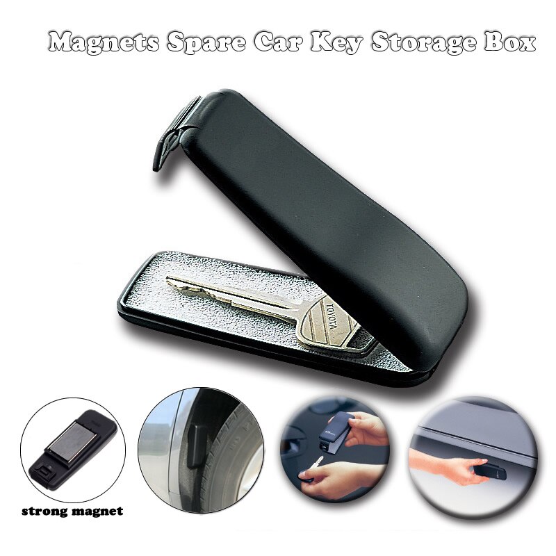 Portable Magnetic Key Case Plastic Rust-free Construction Hidden Magnet Safe Box Key Storage Box