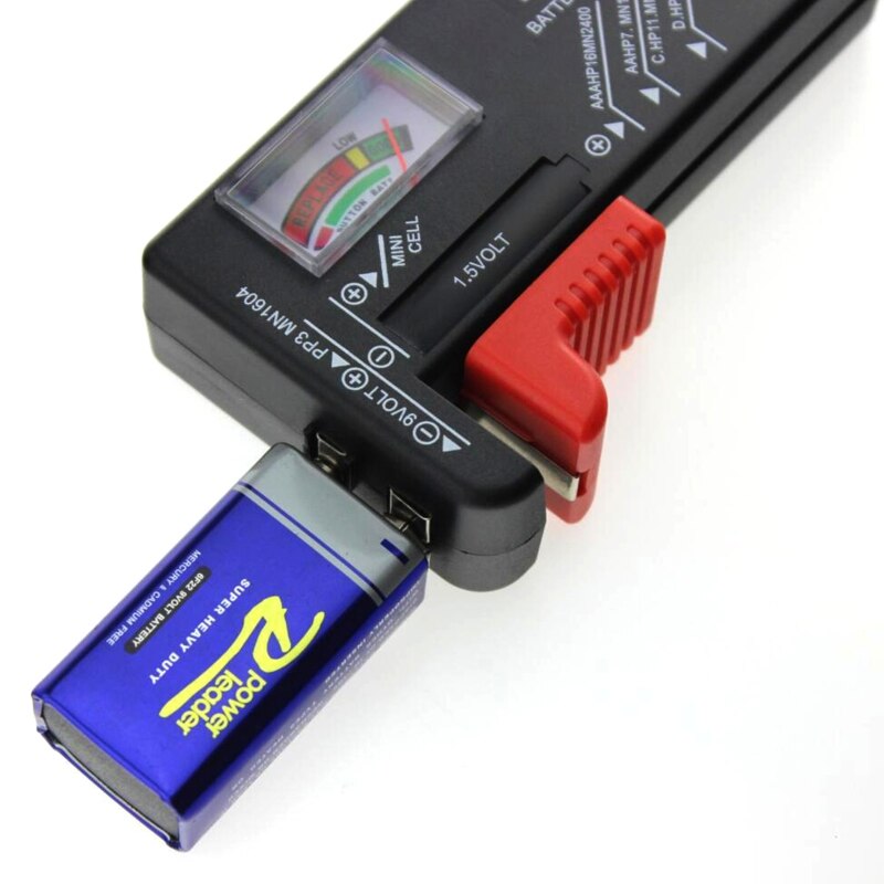 Universal Battery Checker Battery Tester Capacity Check Tool for AA AAA 9V 1.5V Button Cell Batteries Quickly Determine