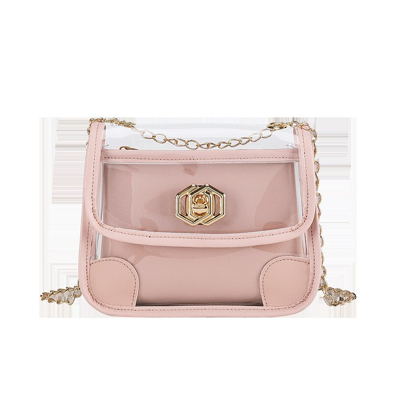 Crossbody Bags for Women Jelly Mother Bag Fresh Literary Shoulder Bag PVC Solid Color Armpit Bag: Pink