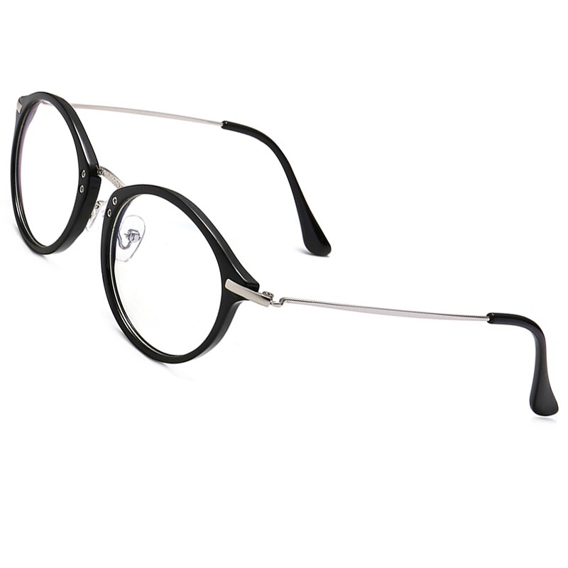 Retro Clear Lens Bril Vrouwen Computer Eyewear Protect Anti Blauw Schadelijke Licht Business Brillen Mannen: Black Frame