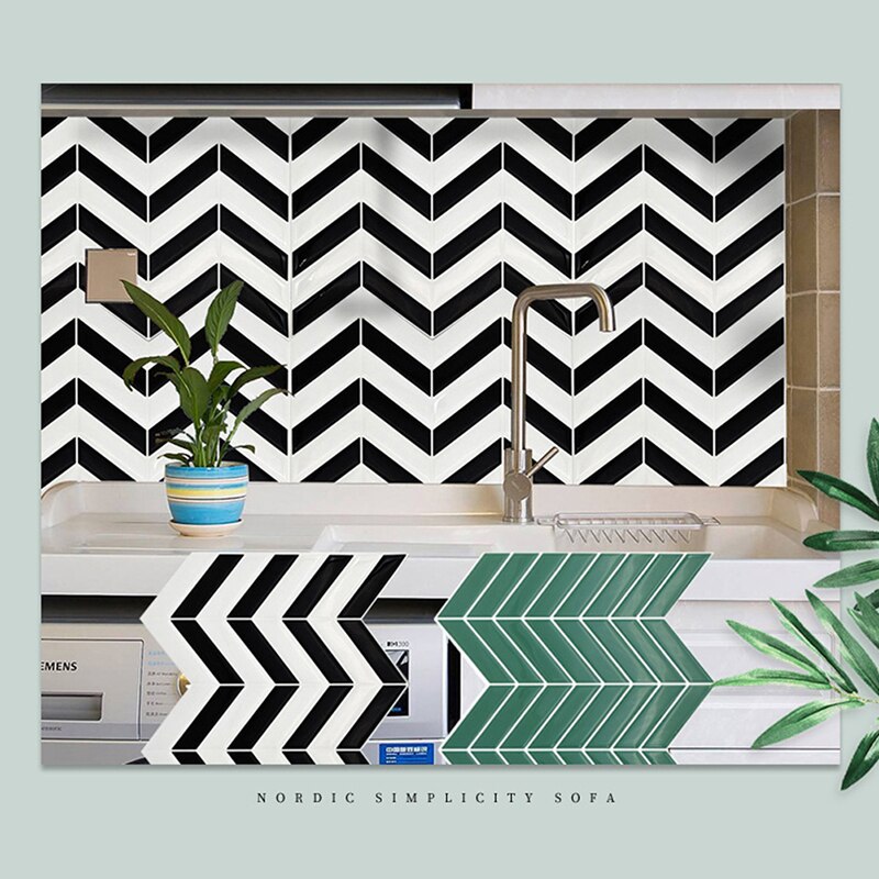 3d estéreo adesivos de parede papel de parede de fundo, tijolo de cristal impermeável e oilproof