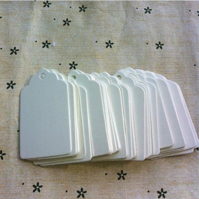 5*3 Cm Vierkant Wit Tags Mark Producten Hand Tekenen Kartonnen Label Kleding Kledingstuk Tags Woorden Blanco Papier Id kaart