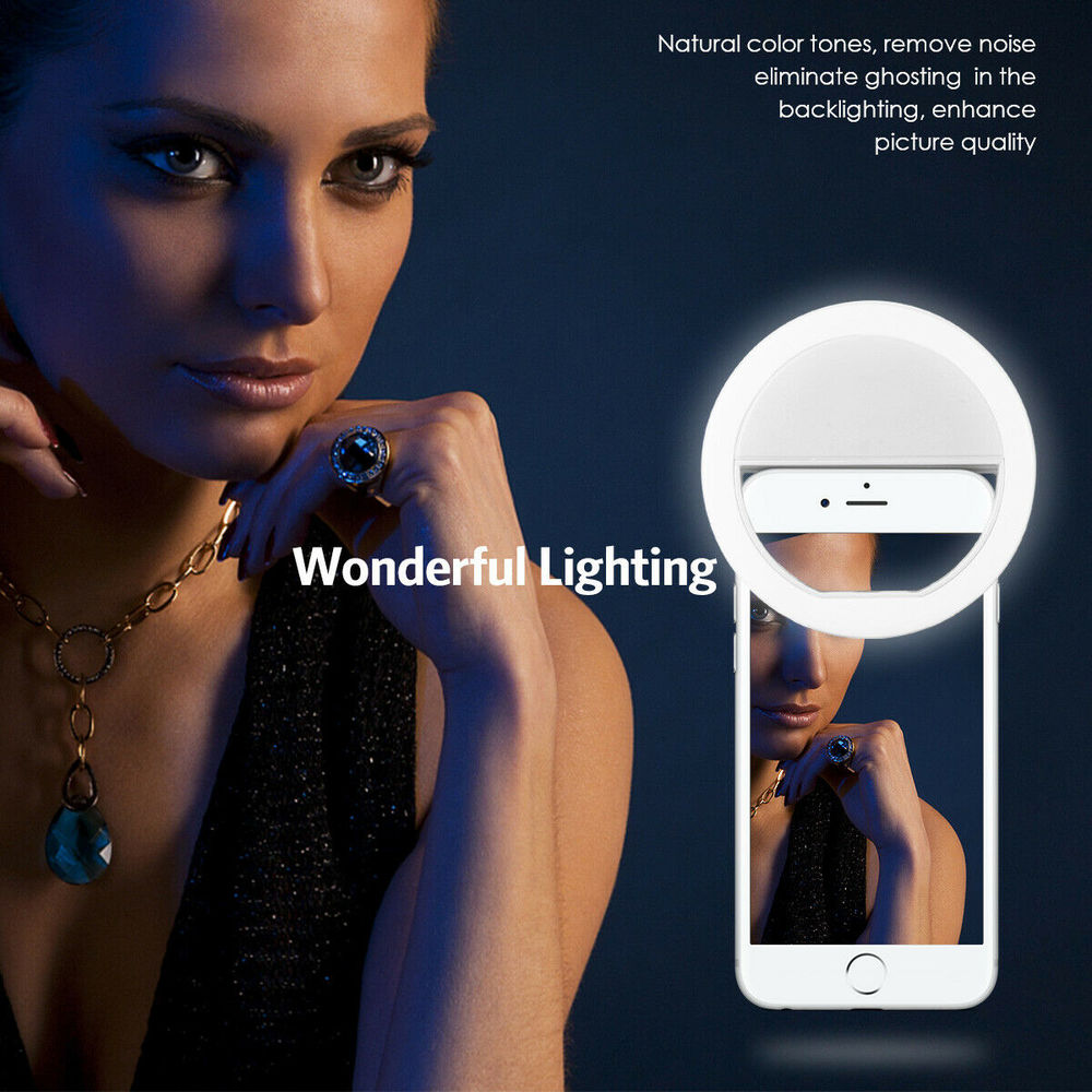 USB Charge Led Selfie Ring Light Mobile Phone Lens LED Selfie Lamp Ring for iPhone for Samsung Xiaomi Phone Selfie Light