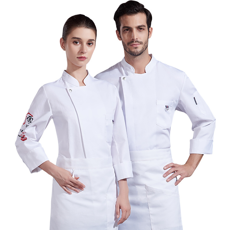 C314 Long Sleeve Cook Work Chef Uniforms Waiter Coat Tops Restaurant Hotel Kitchen Chef Uniforms Catering Overalls Outfit Coats
