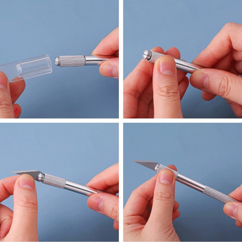 Couteau coupe-papier lames en acier, couteaux à graver pour l&#39;artisanat, bricolage réparation outils à main, papeterie de bureau