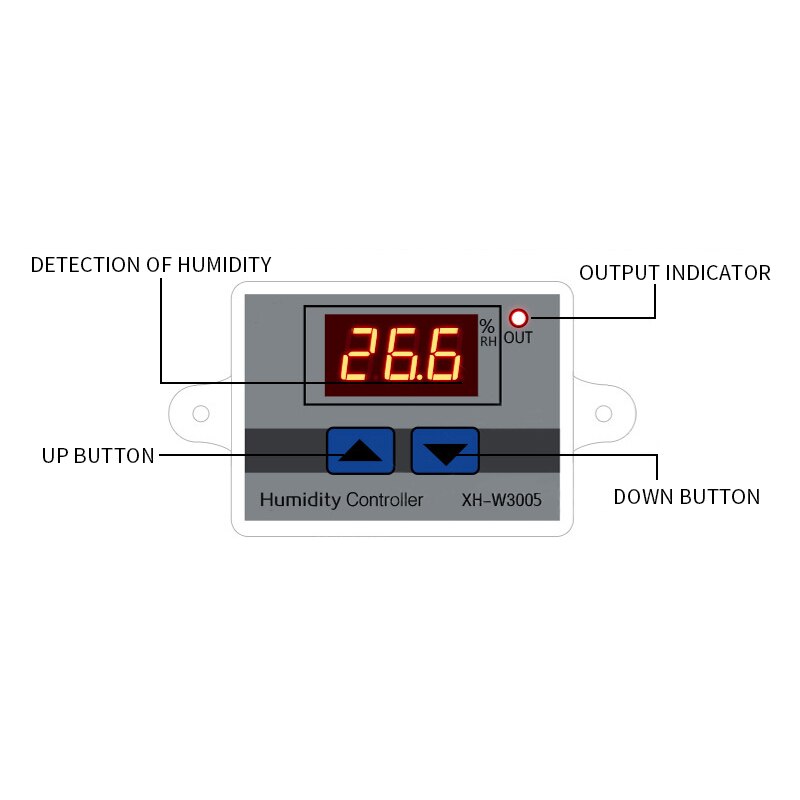 Temperature Controller Thermostat Humidistat with Sensor Temperature and humidity controller Digital Humidity Controller