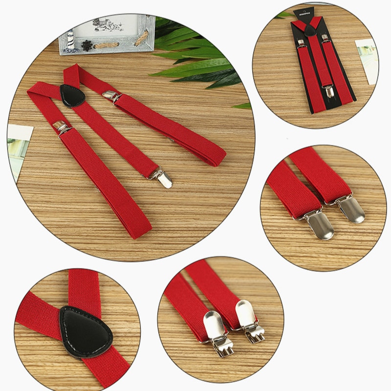 1PC Adult Suspender Adjustable Straps Metal Clip Elasticated Clip-on Men's Suspenders Shirts Pants Braces For Women Belt Straps