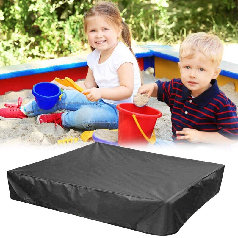 Sandbox Cover Square Waterproof Sand Pit Cover Dustproof Protection Sandpit Pool Cover Sandbox Canopy with Drawstring