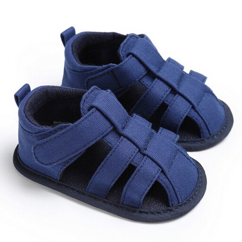 Zomer Kinderen Schoenen Mode Canvas Zoete Kinderen Sandalen Voor Jongens Meisjes Peuter Baby Ademend Hol Uit Schoenen: Dark Blue / 13