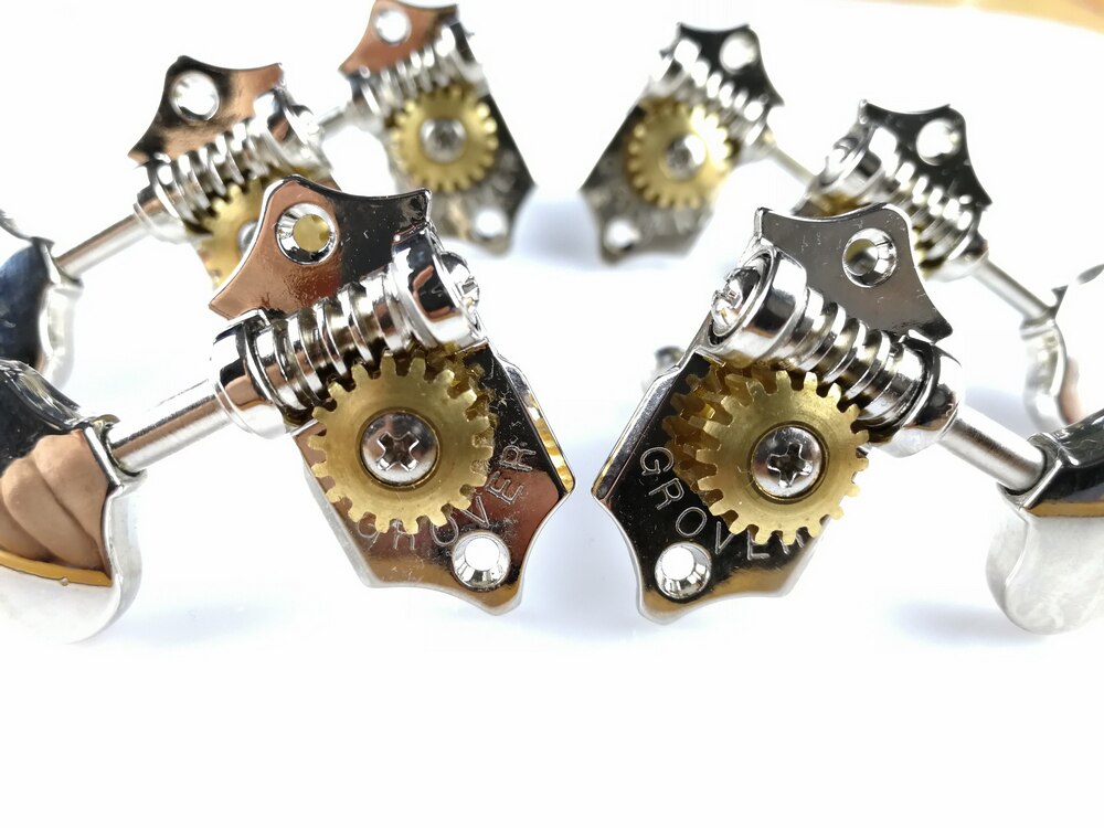 Grover V97 Vintage Guitar Machine Heads Tuners Nickel Silver Tuning Pegs