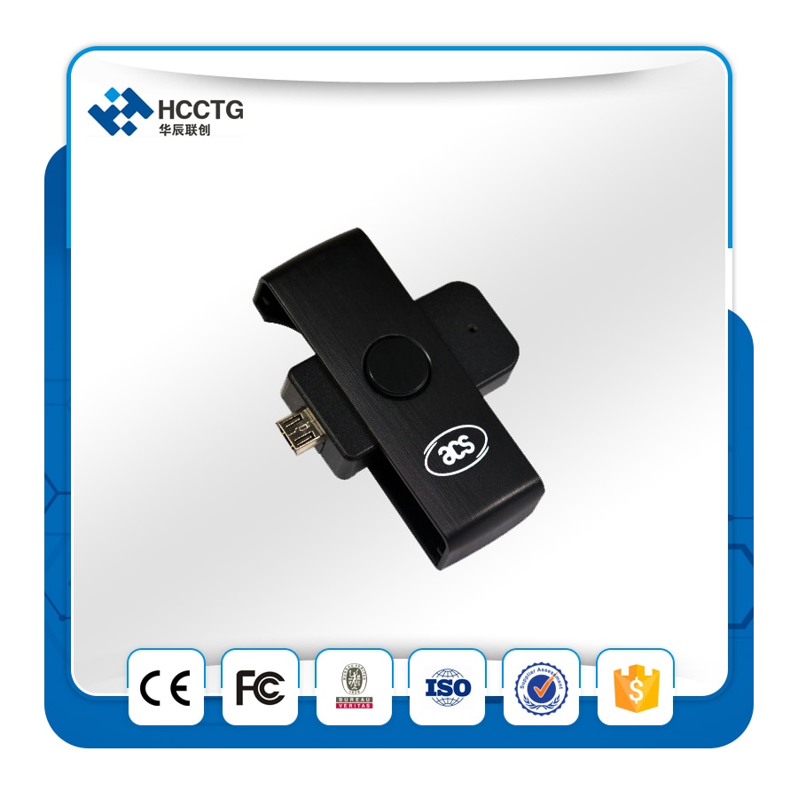 Micro USB PocketMate II Mobile EMV Android Tablet Smart Card Reader ACR38U-ND