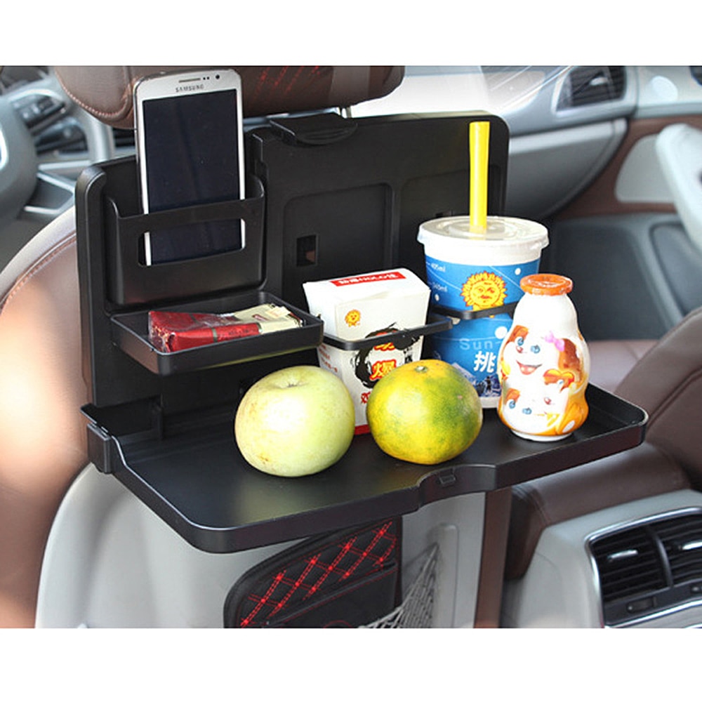 Car Auto Seat Back Tray Multi-Function Foldable Practical Small Table Food Drinks Holders Car Supplies