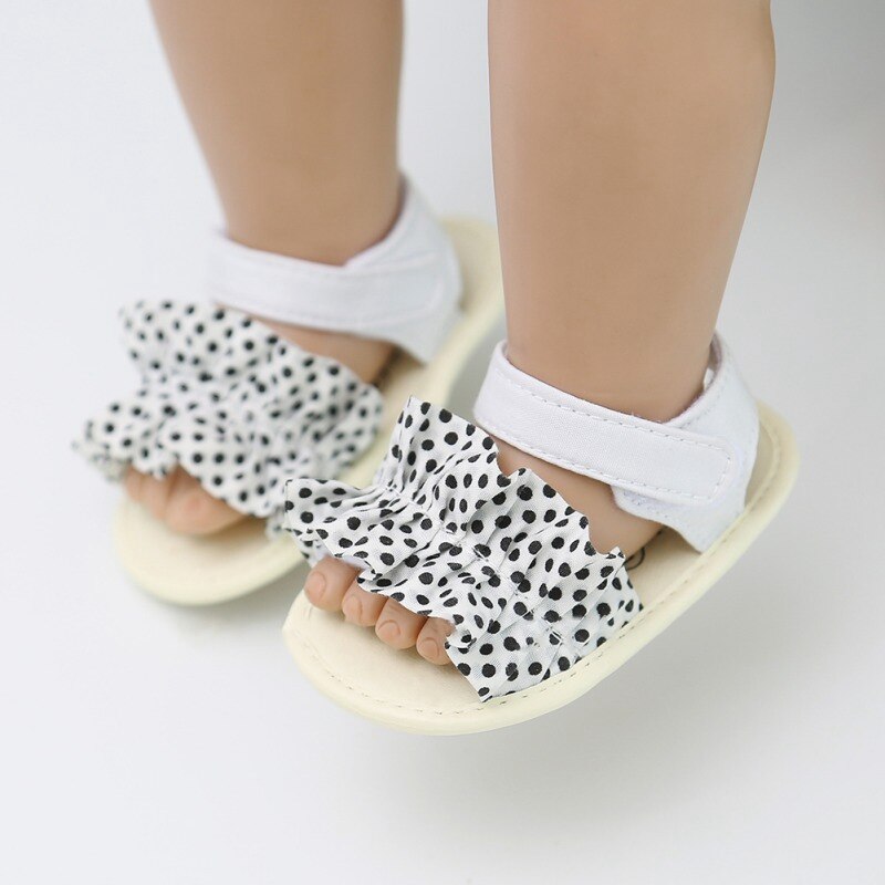 Baby Girls Sandals Toddler Anti-Slip Bow Shoes Sandals Baby Soft Soled First Walkers 0-18M