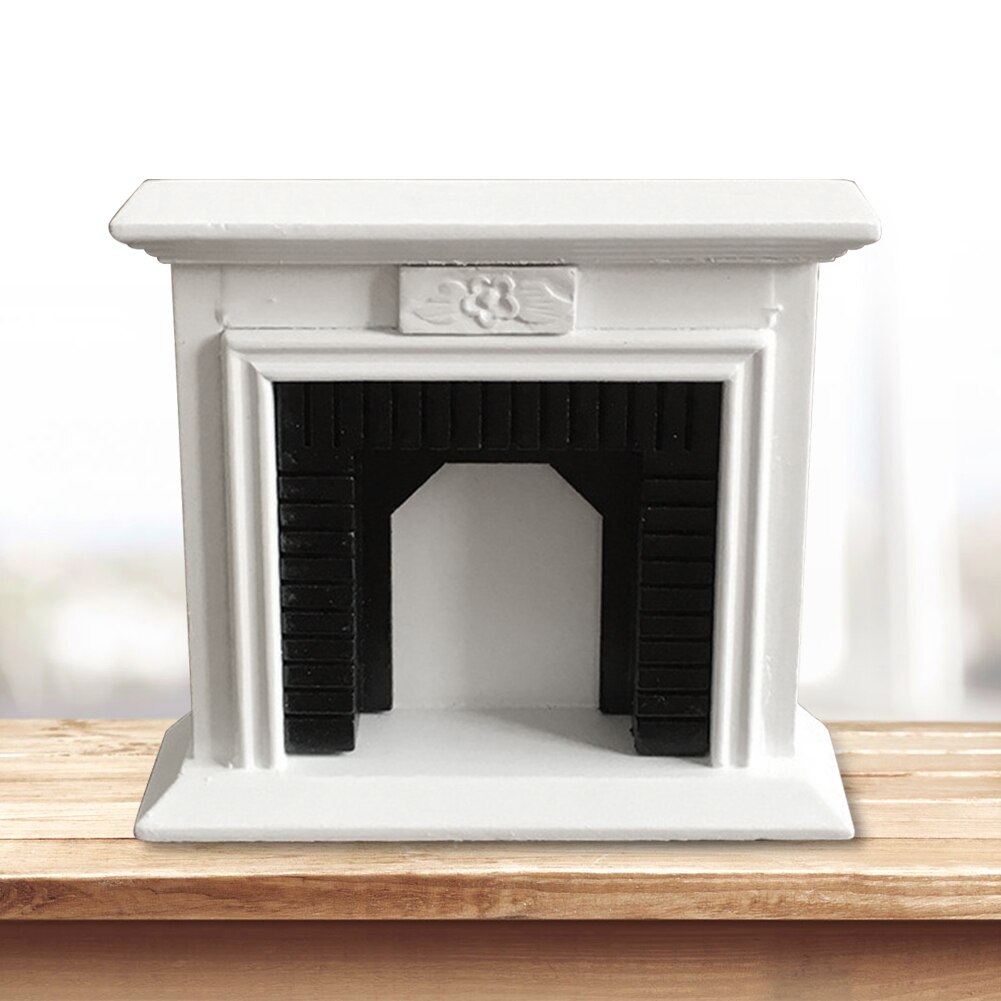 1:12 dekoration Weihnachten Party Miniatur Leichte Möbel Spielzeug Cafe Kamin Ornament Wand Requisiten Freistehende Puppe Haus