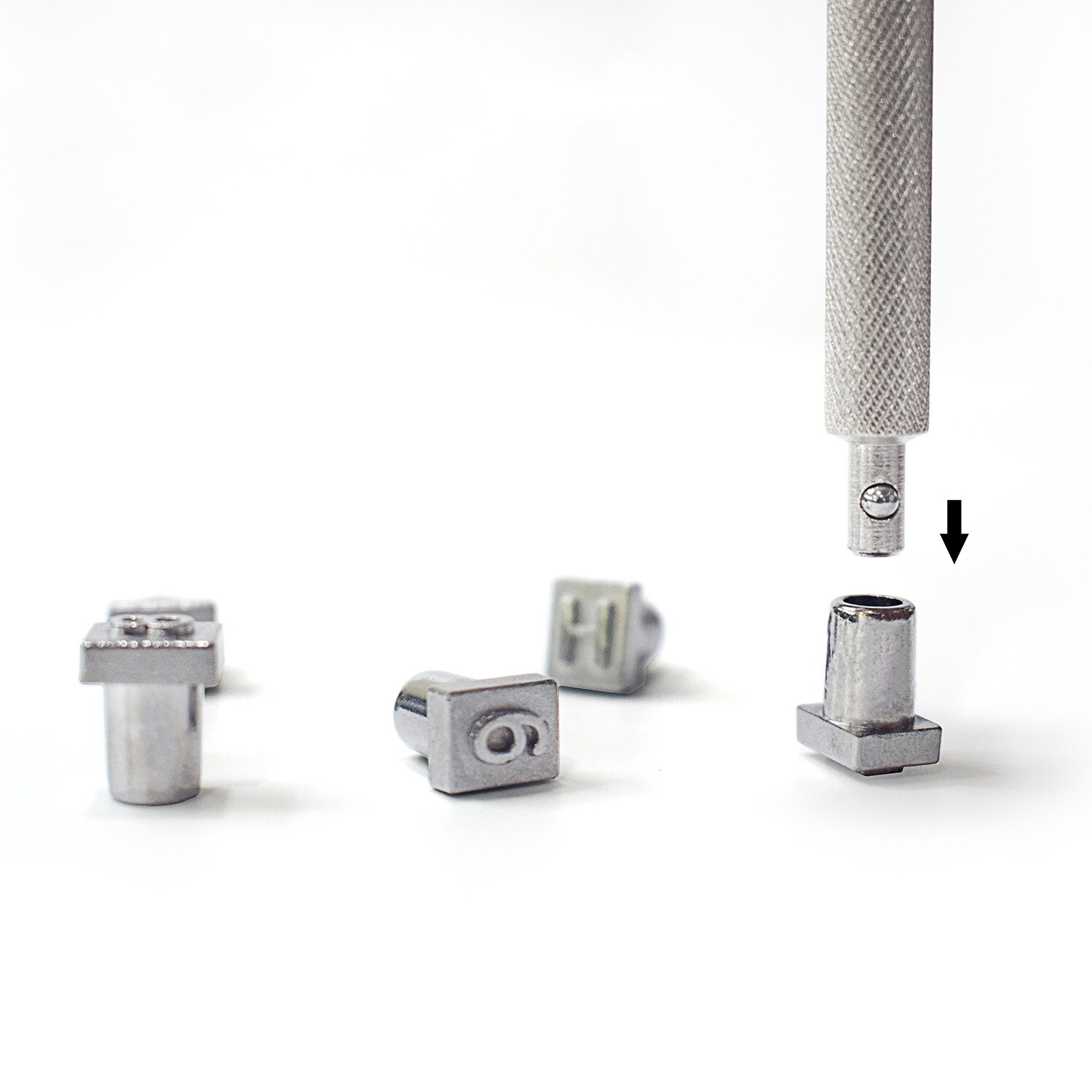 DIY Leather Stamper Tool Capital Letter Number Steel Carving Printing Handmade Logo Kit Punch Handle Craft Supplie