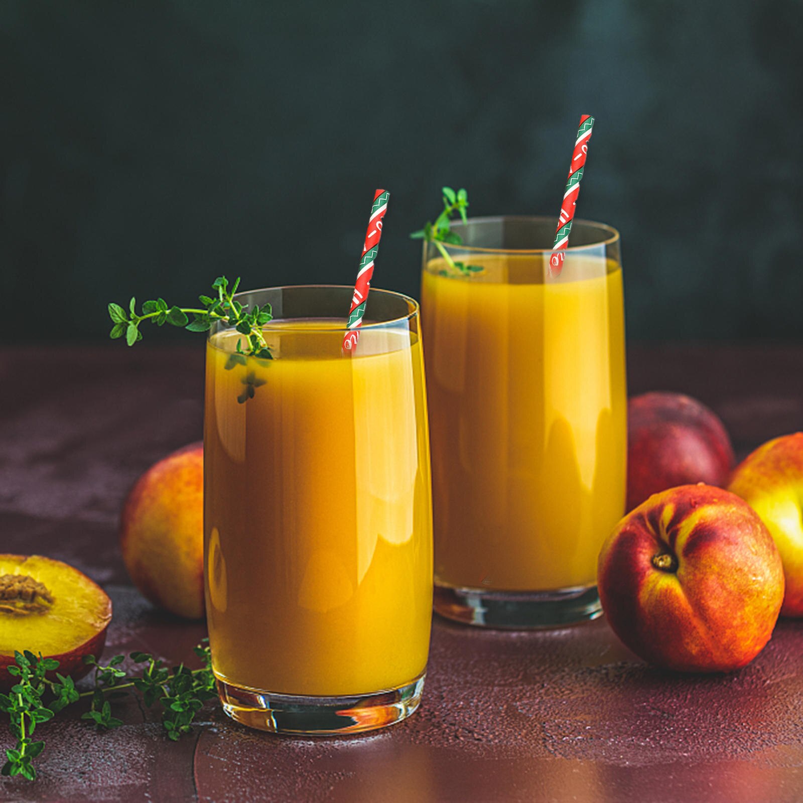 Mehrfarbig Weihnachten Papier Strohhalme Weihnachten Dekor Dekorative Trinken Rohr für Weihnachten Feier Gaststätten Hochzeit