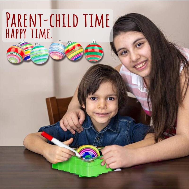 Juego de bolas de dibujo giratorias para árbol de Navidad, máquina de pintura eléctrica, decoración de Navidad, juguetes eléctricos para niños,