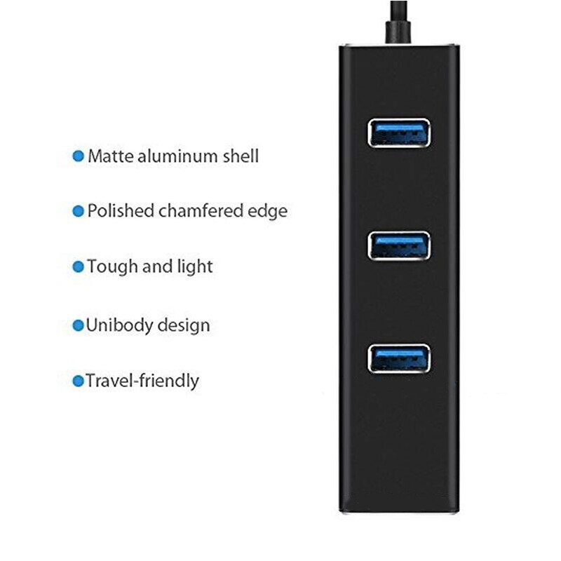 Usb 3.0 hub gigabit netværkskort med 3 porte hub hub usb til  rj45 kablet netværkskort, usb 3.0 hub med usb c adapter