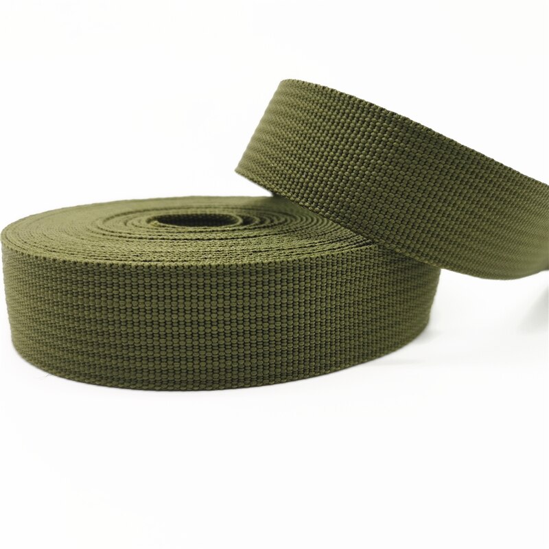 5 Meters 25mm PP Ribbon Belt Bag Webbing Pit Pattern Webbing Knapsack Strapping Sewing Bag Belt Accessories: ArmyGreen