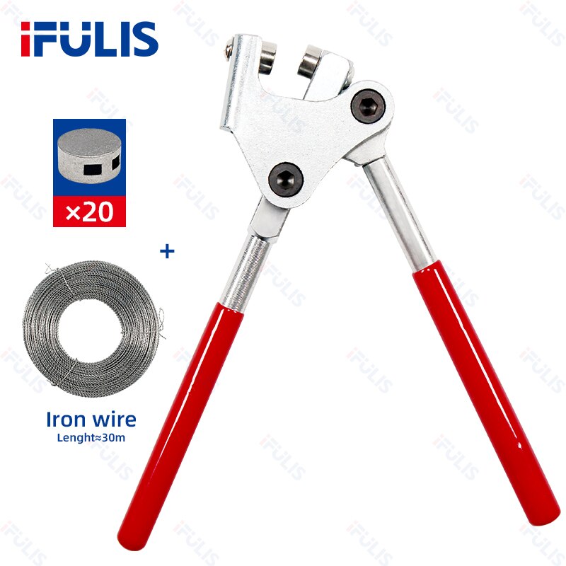Pince à sceller en plomb, 1 pièce, poignée revêtue de plastique rouge, étriers pour sceller le compteur d'eau, Anti-vol: DR-10A Iron kit