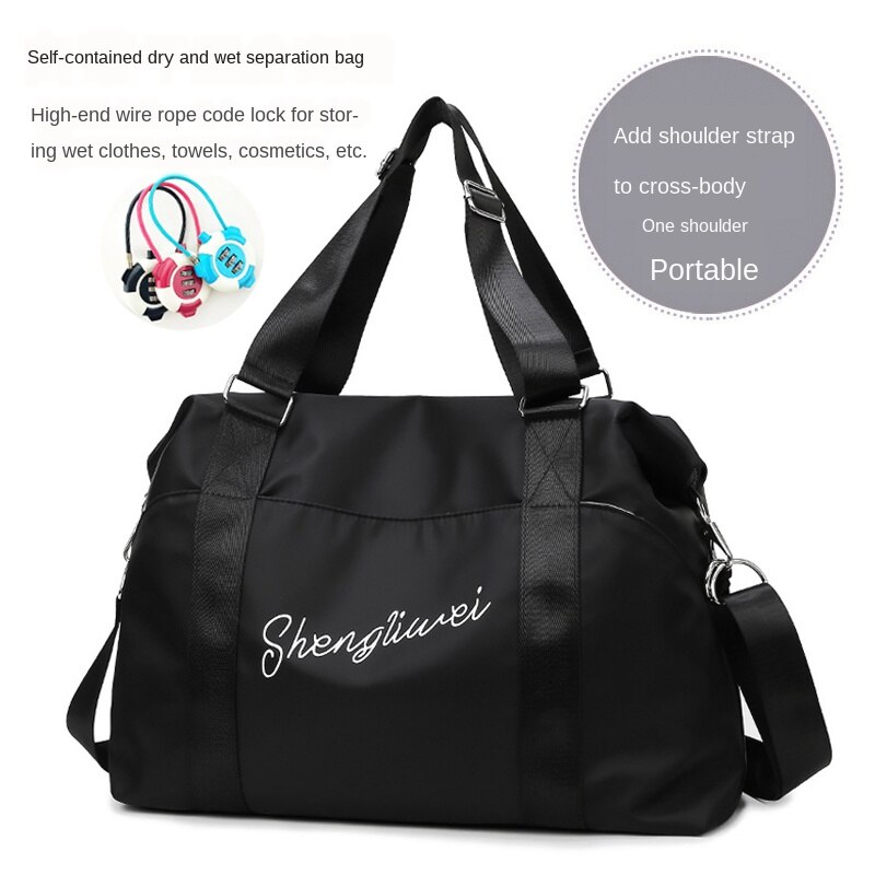 Di viaggio On-Line Rosso Tirare Asta Borsa Da Viaggio Leggero Grande Capacità Extra Large Borsa Da Palestra Sport Femminile Sacchetto Dei Bagagli Tote borsa: little black