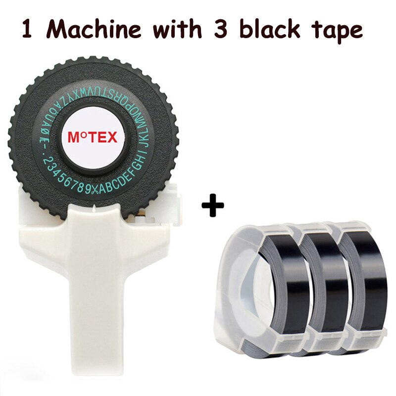 1 st himmelsblå motex  e101 bärbar etikettskrivare kompatibel för 9mm dymo 3d embossing tejp skrivare prägling etikettmaskin: White label skrivare