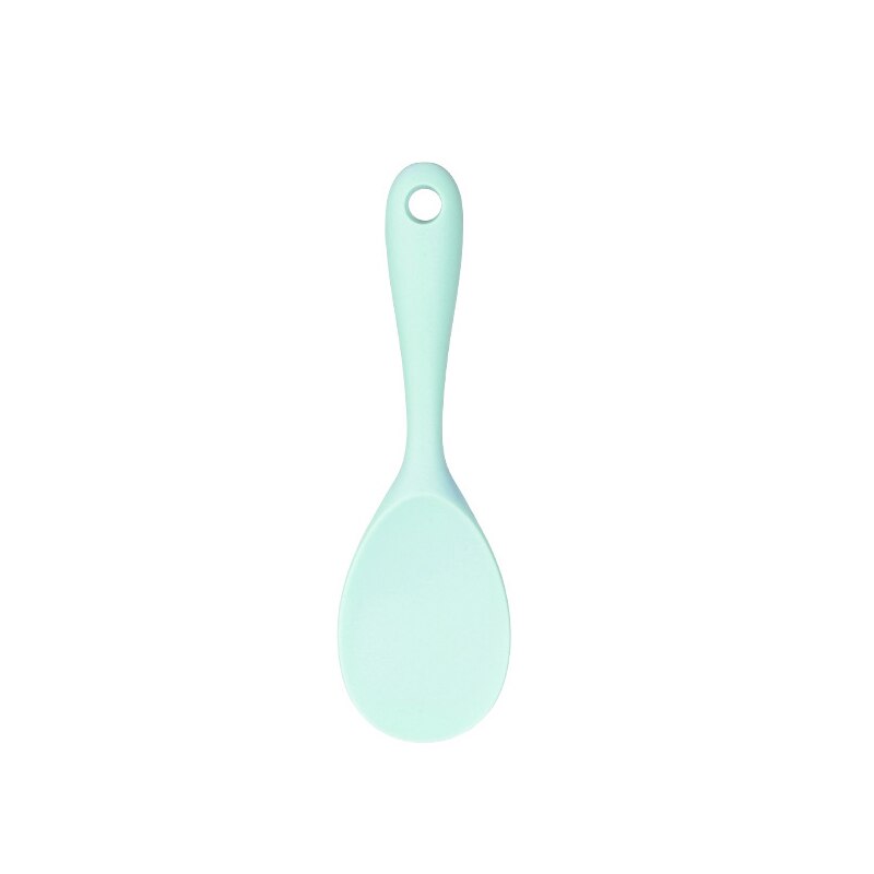 Silicone Kitchen Utensils Colander Spatula Non-stick Soup Spoon Cooking Tools Spatula Kitchenware Cooking Shovel Tableware: green-rice scoop