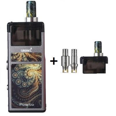 在庫オリジナル Smoant Pasito Pod キット 25 ワット 1100mAh Mod 3 ミリリットル空のカートリッジメッシュ 0.6ohm/Ni80 1.4ohm コイル気化器 VS オリオン: 銀