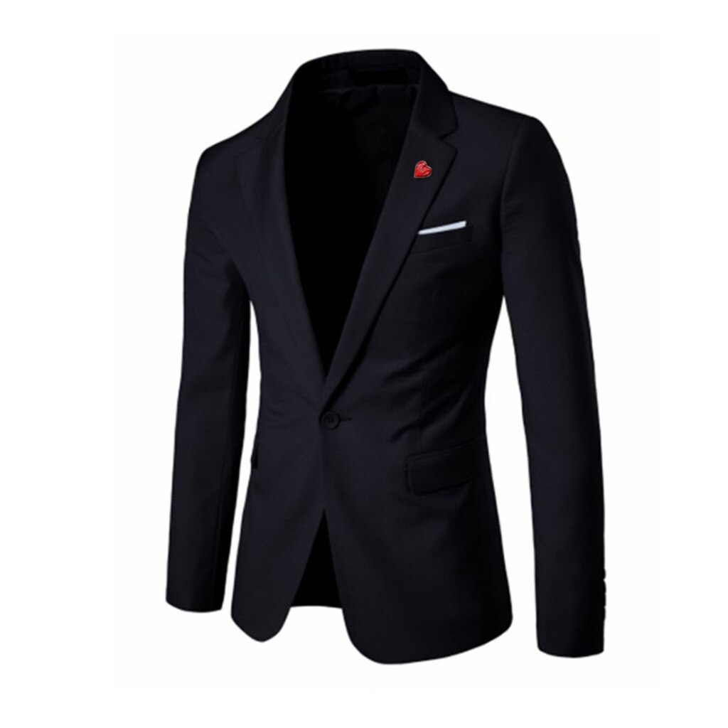 Heren Stijlvolle Casual Solid Blazer Bedrijvengids Wedding Party Uitloper Jas Pak Tops plus size Mannelijke blazers Heren jas Bruiloft 7.19