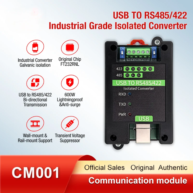 Hoogwaardige usb naar  rs485/422 industriële geïsoleerde converter usb naar  rs485 adapter: Default Title