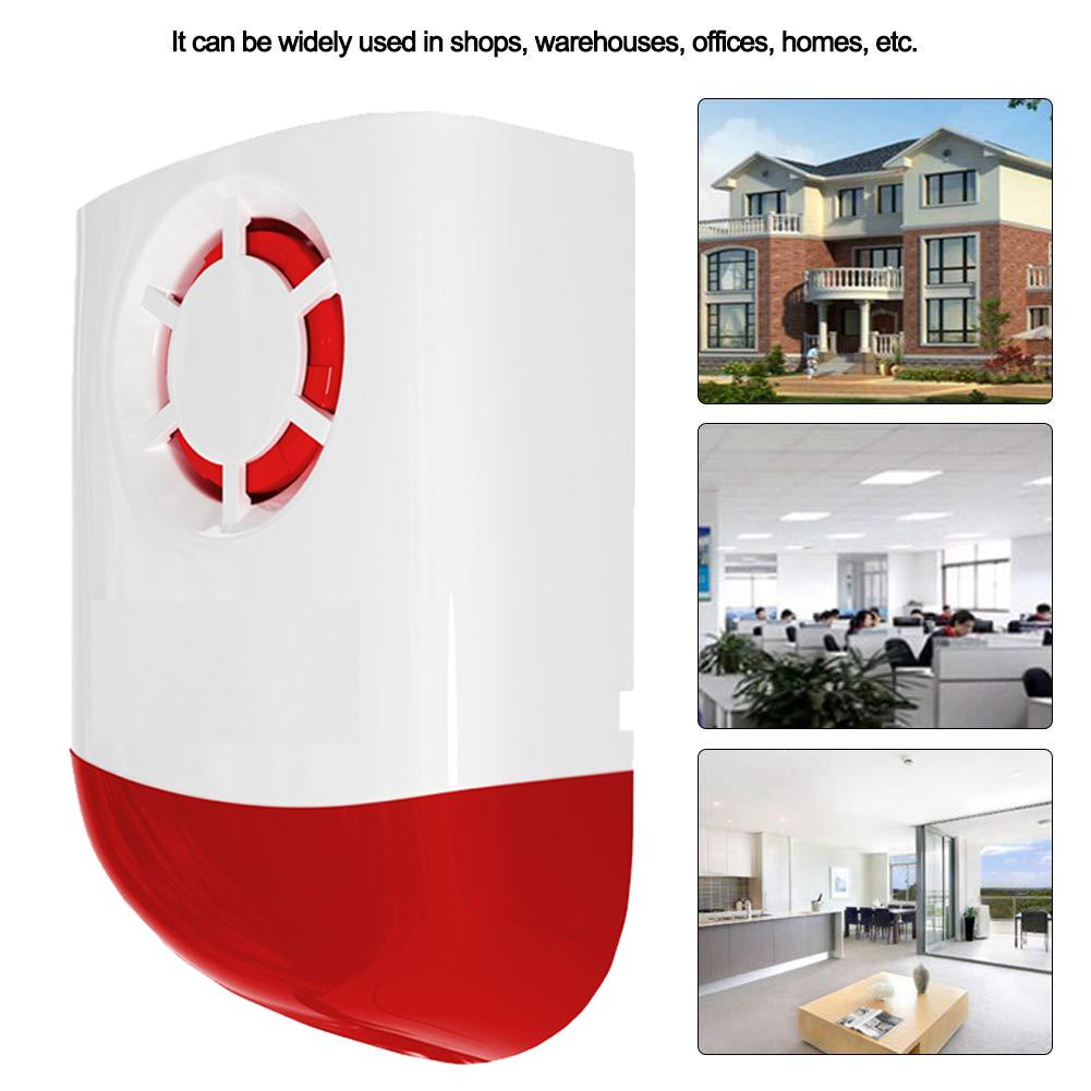 120dB Indoor Outdoor Wireless Flashing Siren Strobe Light Siren Home Alarm Security System For Offices Family Homes Etc