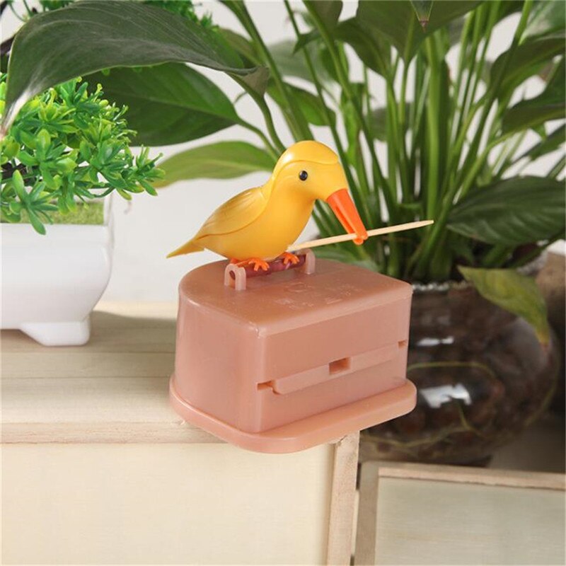 Automatische Pop-Up Vogel Tandenstoker Buis Tandenstoker Opslag Plastic Doos Woonkamer Decoratie Benodigdheden