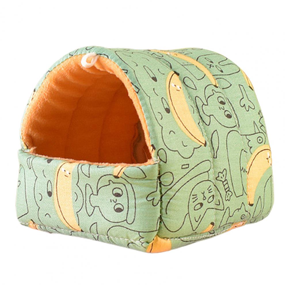 Guinea Pig Nest Hamster House Cute Cage Rabbit Squirrel Winter Warm Mat Hamster House Small Animal Sleeping Bed Pet Hanging Cage: M / Red