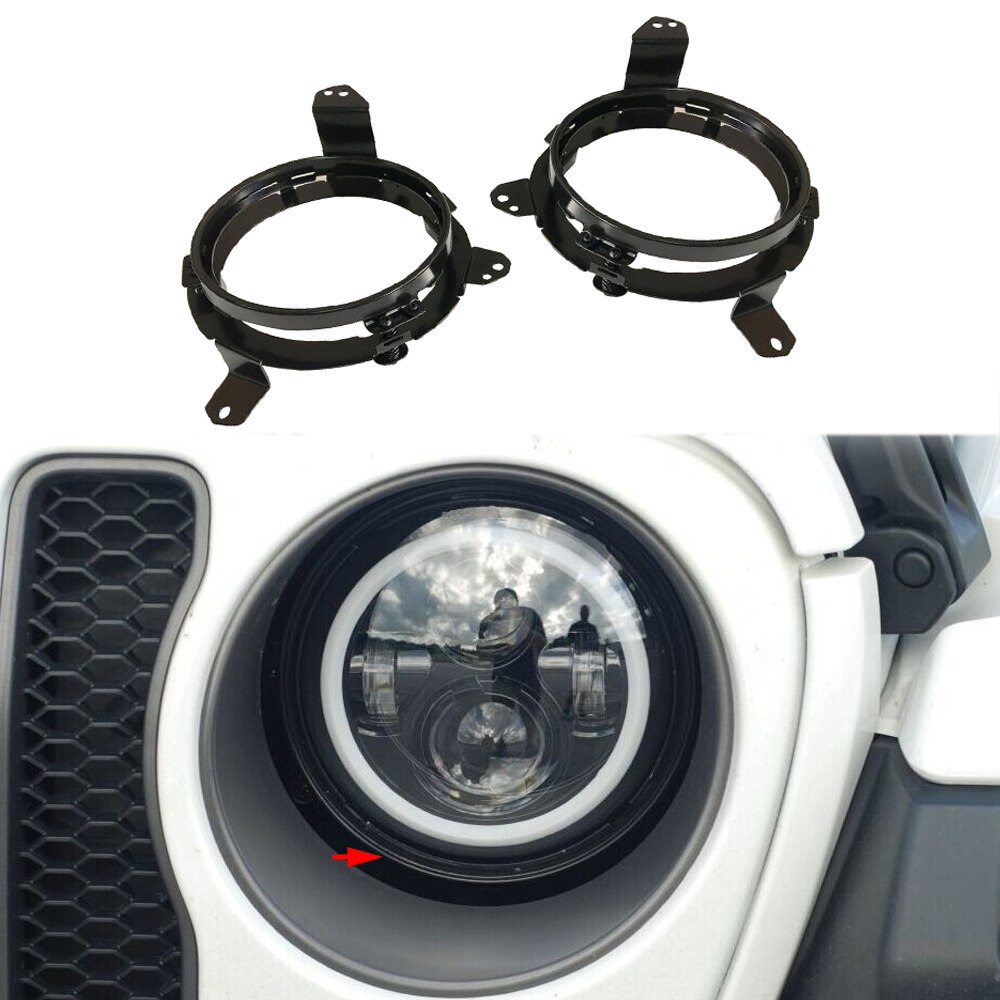 Strålkastare monteringsfästen för jeep wrangler  jl 7 tum led strålkastare monteringsfästen stål strålkastare adapterring