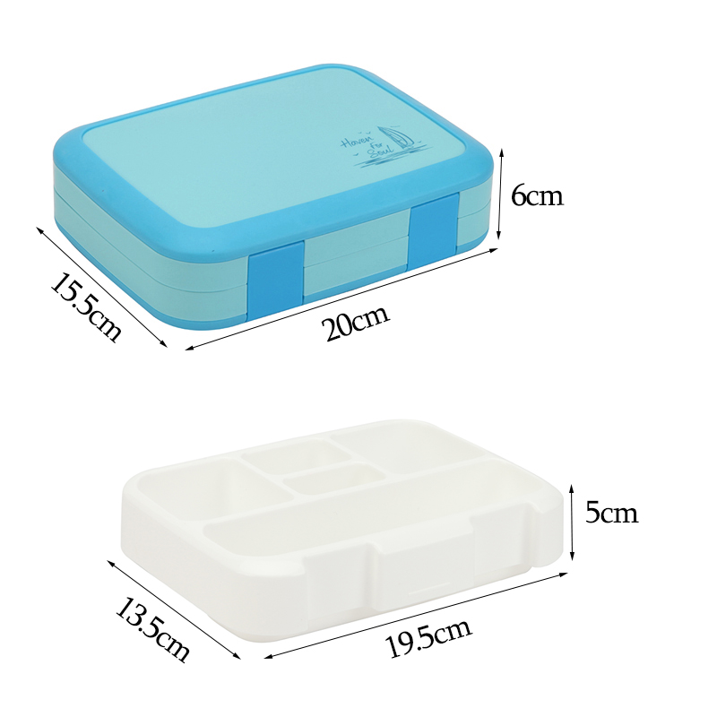 2 or 1 Pcs Lunch Box For Kids Food Containers Microwavable Bento Snack Box Cartoon School Waterproof Storage Box