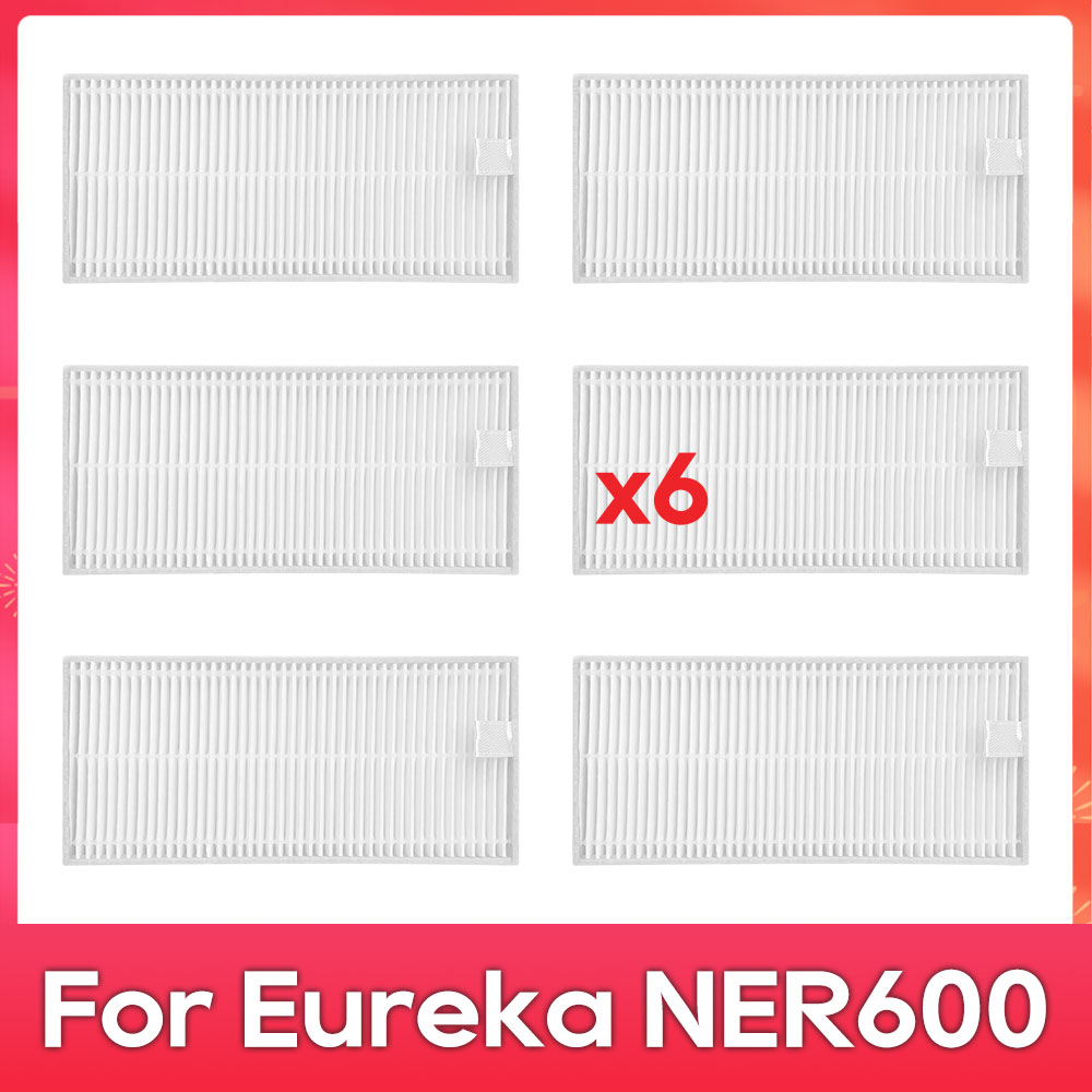 Compatível com ( Eureka NER600 ) Kit de Substituição de Peças: Rolo, Escova Principal e Lateral, Filtro HEPA, Pano de Mopa, Peças de Reposição para Aspirador de Pó Robô: vinho