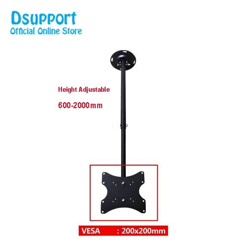 Full Rotating Adjustable 13"-37" Ceiling TV Mount Bracket LED LCD Monitor Holder