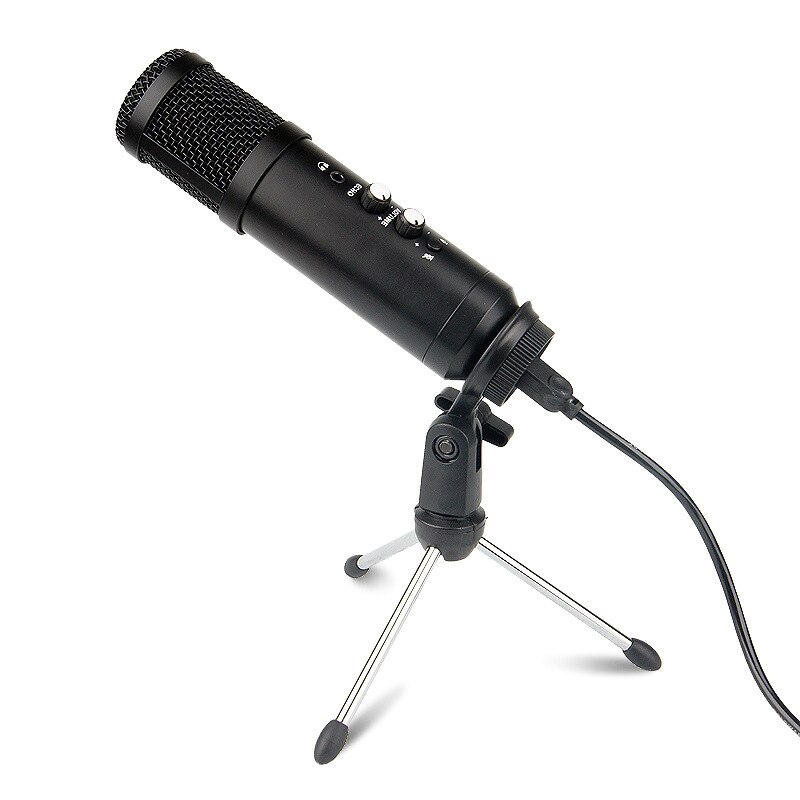 USB Condenser Microphone Kit, Computer Cardioid Microphone For Podcast Live Recording Recording Music Through Cardioid Studio