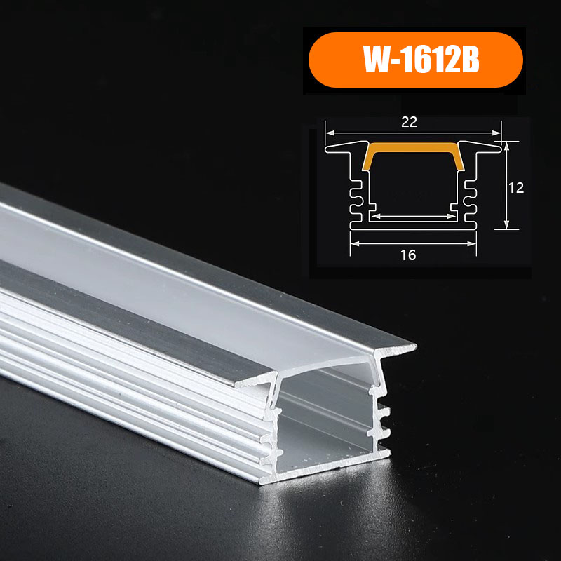 Tira de luces Led de perfil de aluminio negro/plateado, difusor de 2835 5050 canales, iluminación de línea de pared interior, barra de luz magnética para armario de cocina: YELLOW / Amarillo claro