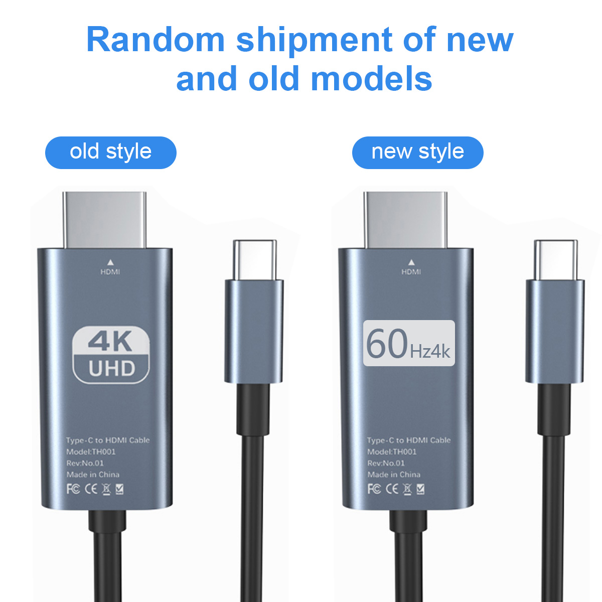 Kabel USB C do HDMI 4K Aluminiowy przewód typu C do HDMI Obsługuje Thunderbolt 3 i 4 dla iPhone'a serii 15, MacBook, iPad Pro, Dell, HP