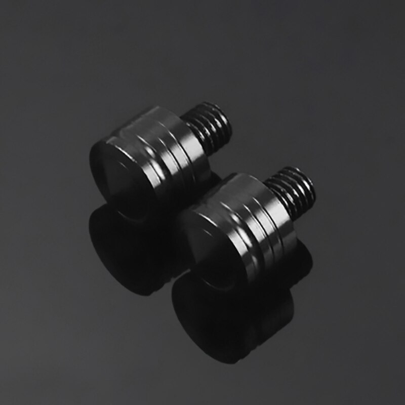 Tornillos para espejos retrovisores de motocicleta, adaptador de montaje para espejo Retrovisor lateral, tornillo para Kawasaki Z400 Z800 Z900 Z1000SX Z650, 2 uds.: Negro
