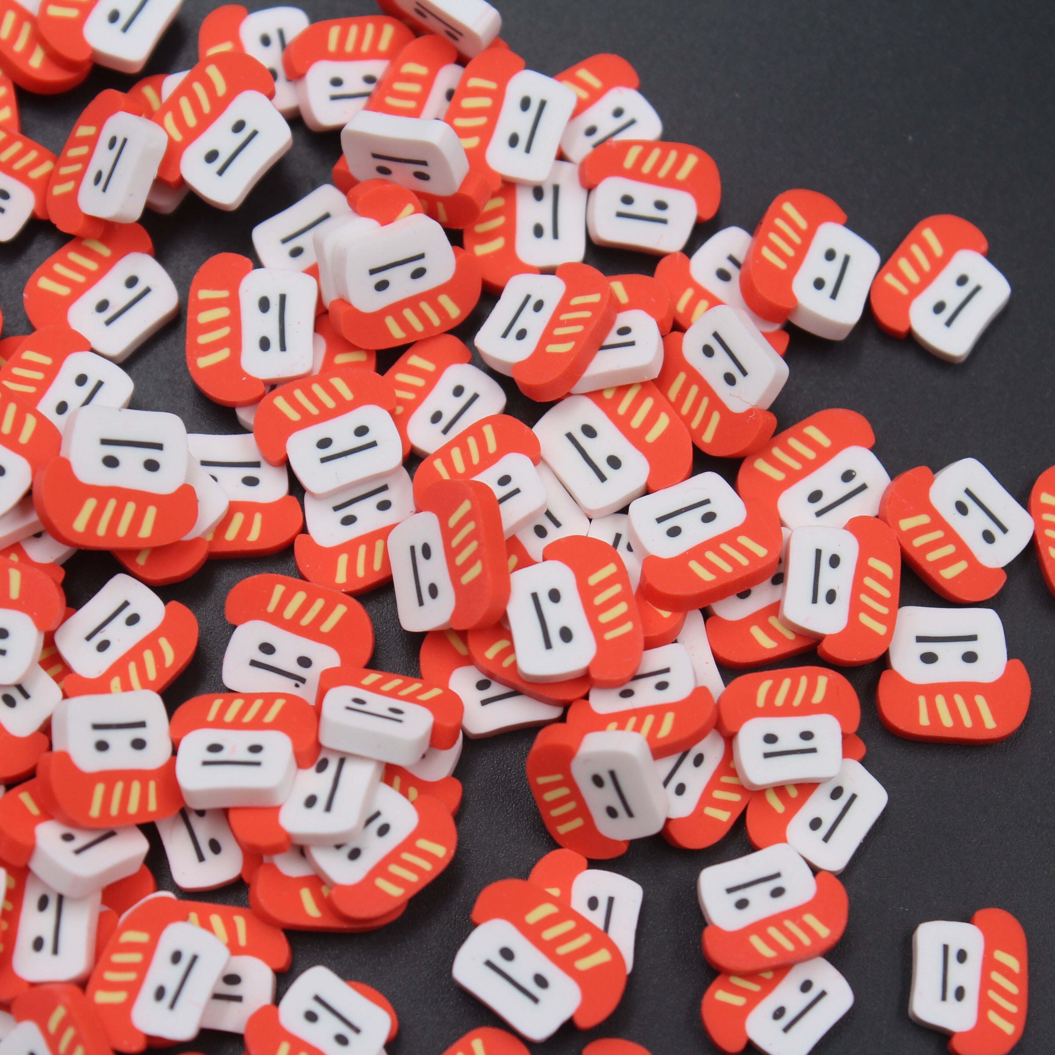 100g/lot Sushi Slices Polymer Clay Cartoon Food Soft Pottery for Toys Decoration DIY Crafts Filler Accessories