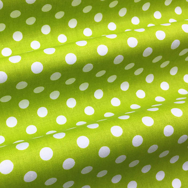 160 cm * 50 cm katoenen doek GROEN GEEL KASTANJEBRUIN polka dot 0.8 cm stoffen voor DIY beddengoed handwerk tafelkleed quilten patchwork craft