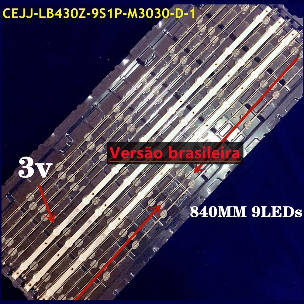 5 kits/15 PCS LED Backlight strip For 43pfg5813/78 43s5295/78 43s5295 43s5195 43pfg5813 CEJJ-LB430Z-9S1P-M3030-F