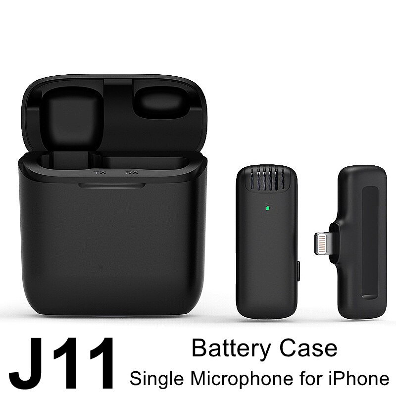 Kabelloses lavalier-mikrofon, plug-and-play-funkmikrofon kompatibel mit iphone und android, mikrofon mit automatischer synchronisierung und rauschunterdrückung für aufnahmen: J11 für iphone