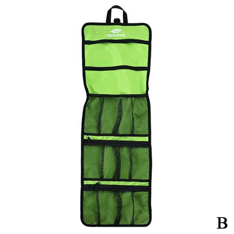 Rock Climbing Storage Bag Gear Equipment Organized Storage Bag Carabiner Organized Bag Partitions Hooks Holder Folding Rope Bag: B